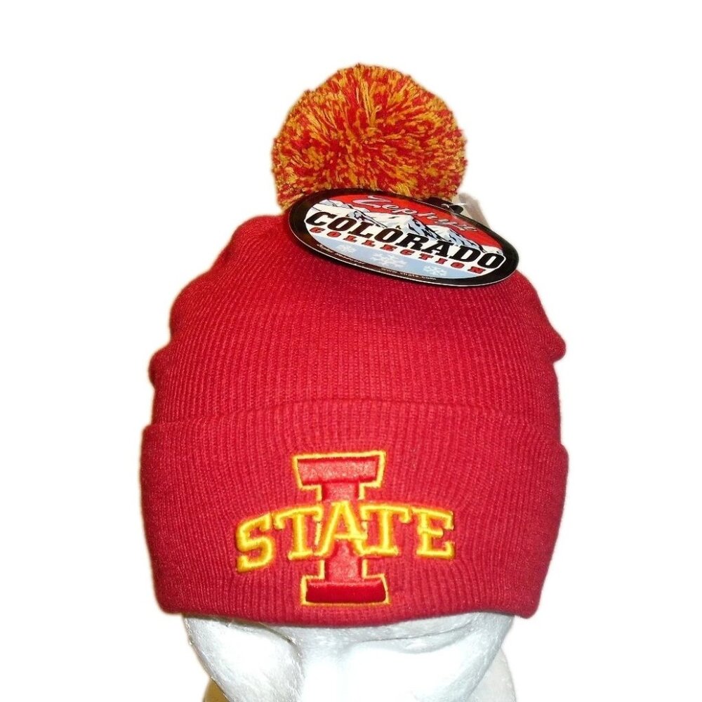 Iowa State Cyclones Zephyr Kids Youth Pom Beanie Winter Hat Cap New Tags Ncaa